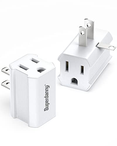 3 Prong to 2 Prong Adapter Heavy Duty for Wall Outlets