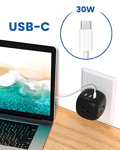 SUPERDANNY USB-C Wall Plug 6-Port Charging Cube