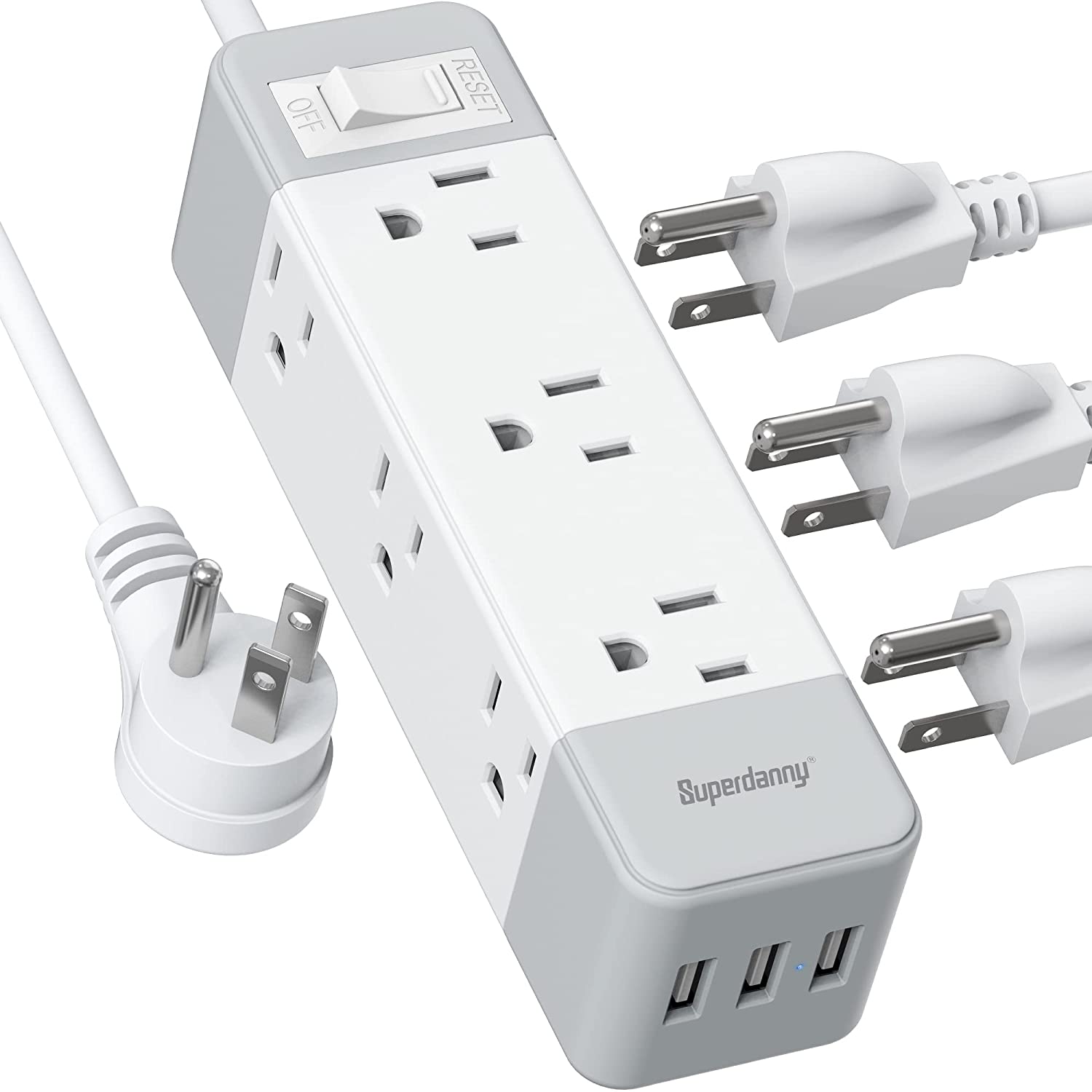 9 Outlets & 3 USB Surge Protector Power Strip with USB Ports